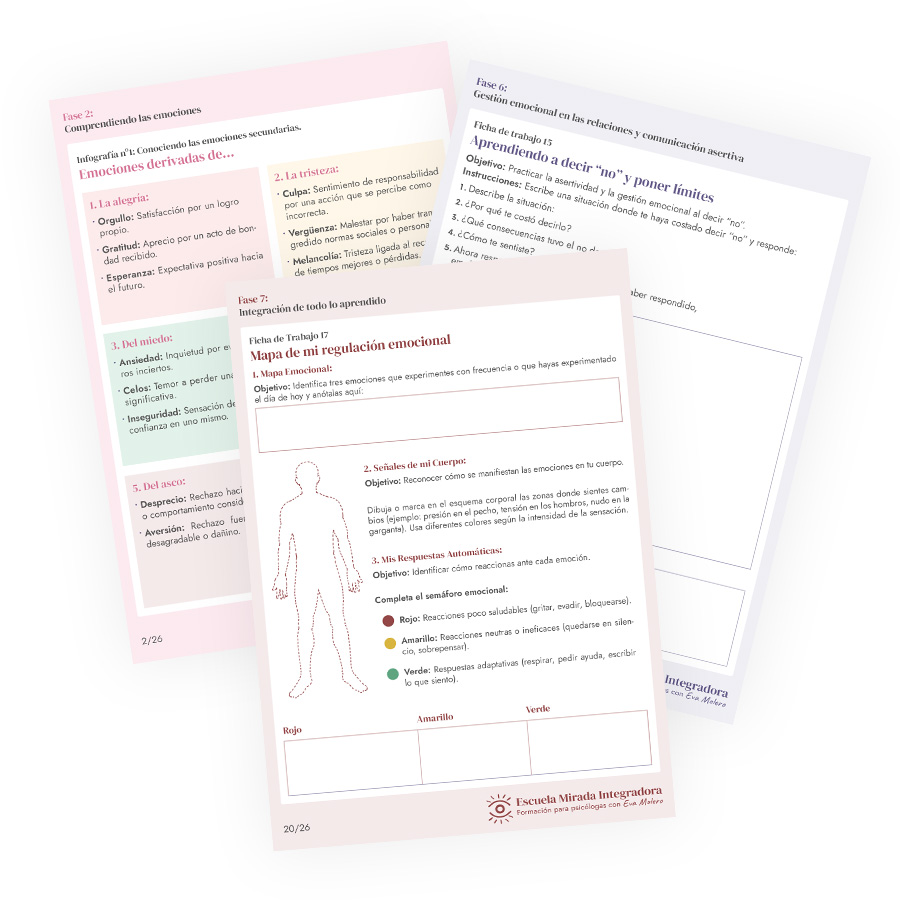 Material psicológico para trabajar las emociones: Psicoeducación, autoconocimiento y gestión emocional